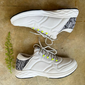 RYKA Lizzie Mesh Lace Up Sneakers Animal Detail Nimbus Grey 9